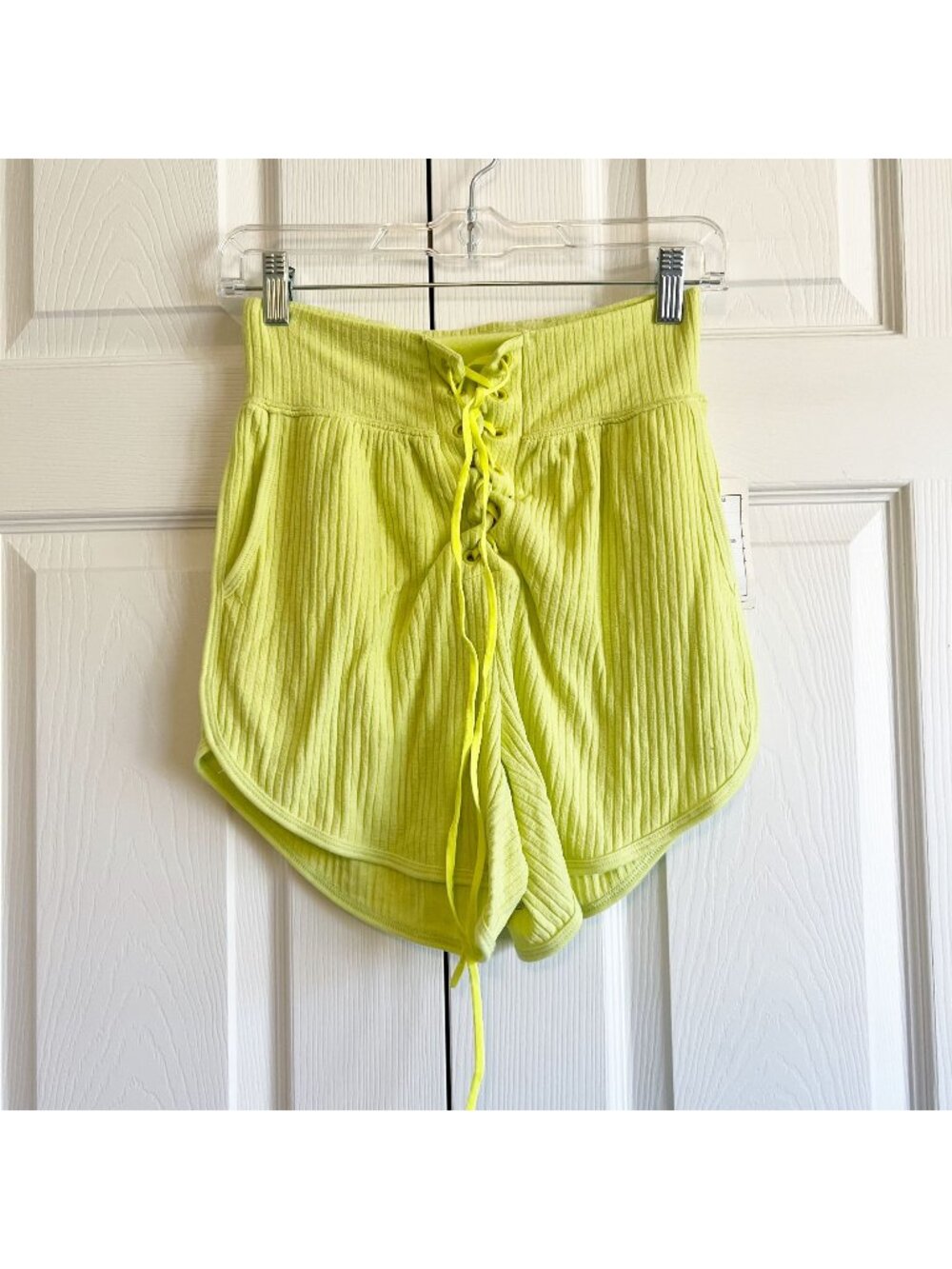 Free People Can't Handle This Tennis Neon Yellow Shorts Women's Size X-Small XS